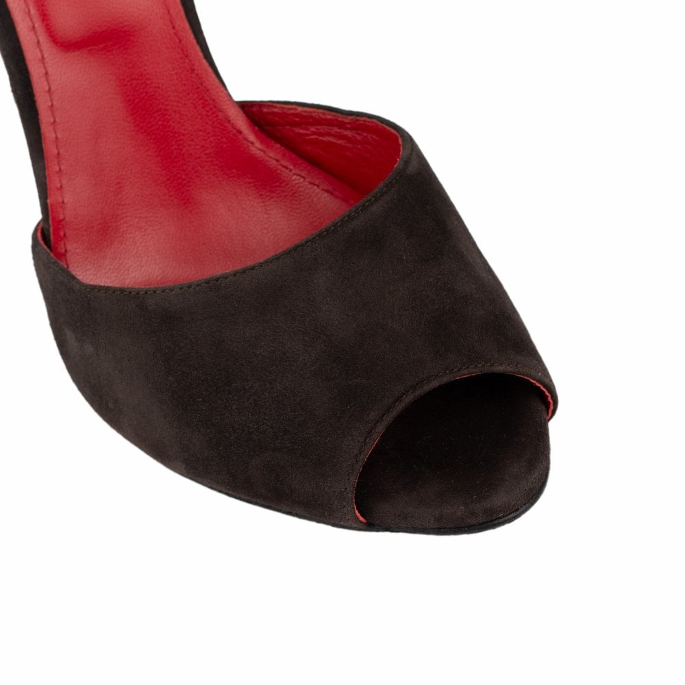 Montavia Brown Suede Mules