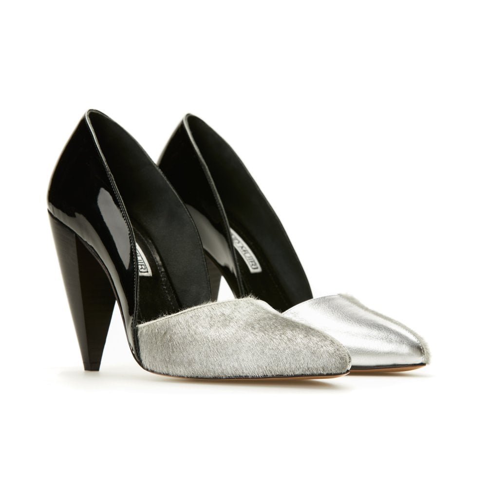 Romera Black and Silver pumps