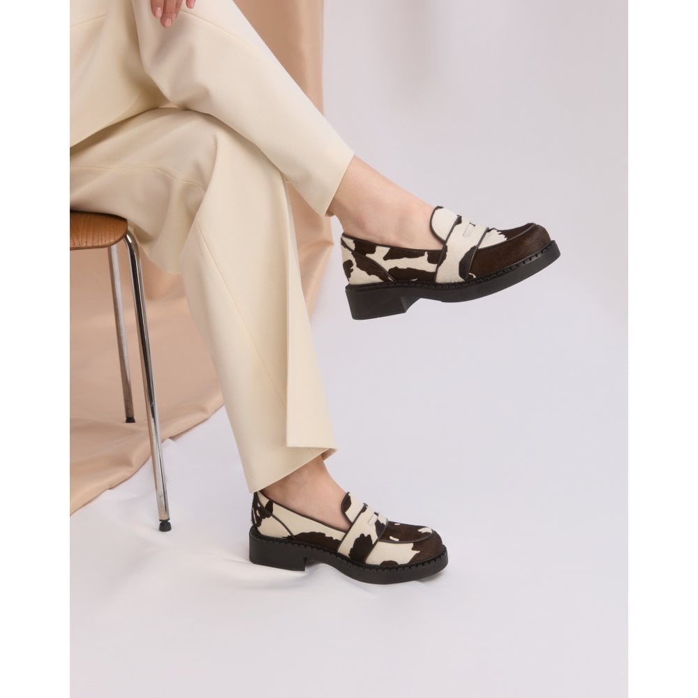 Stratford Cow Print Loafers