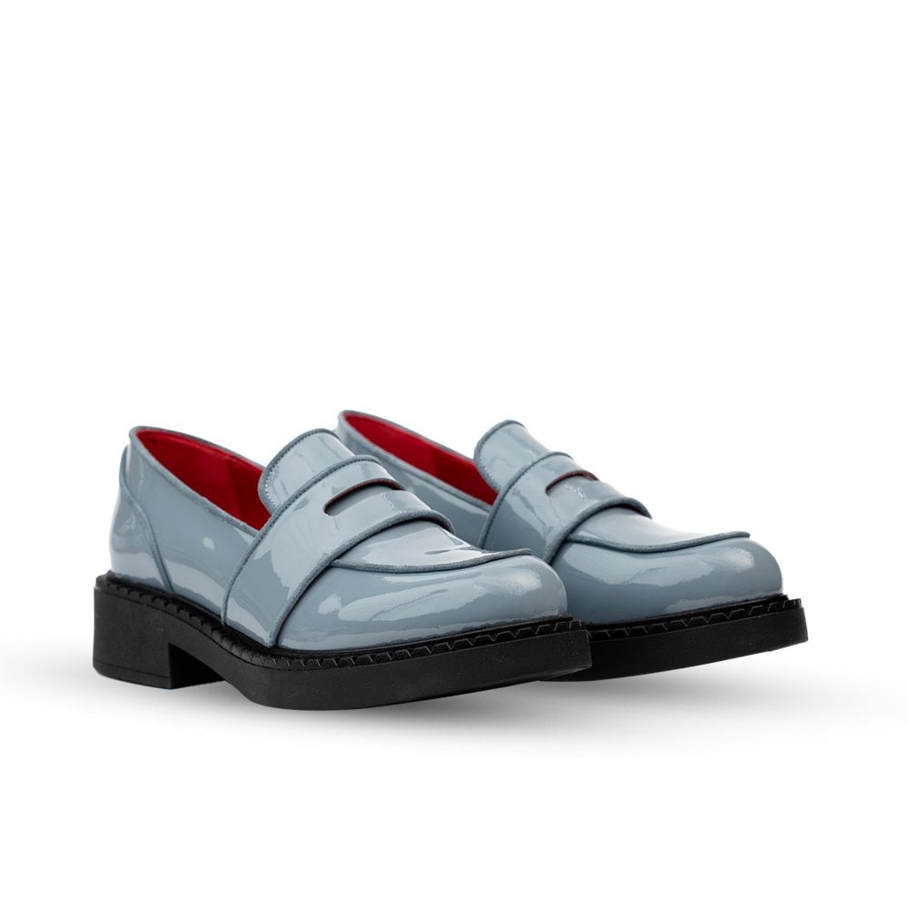 Stratford Grey Patent Loafers